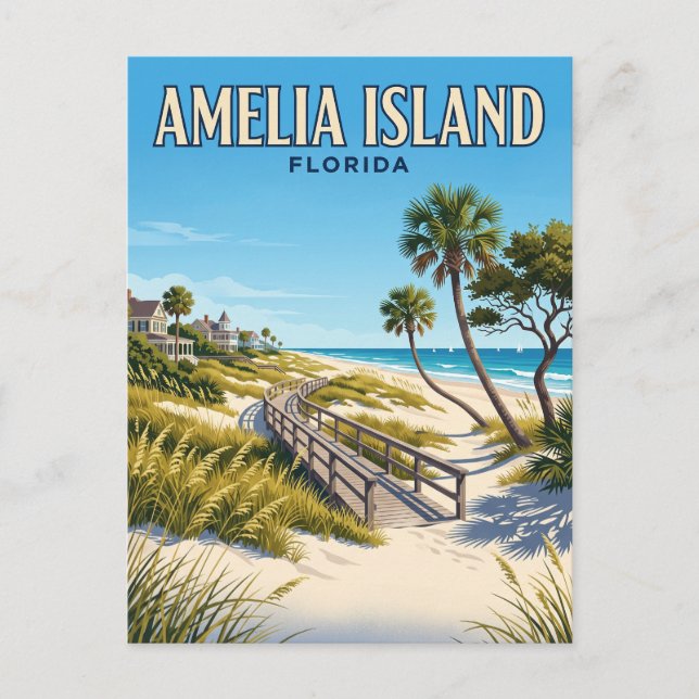 Amelia Island Florida Vykort (Framsida)
