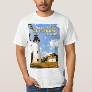 Amelia Island fyr, Florida T-tröja Tee Shirt