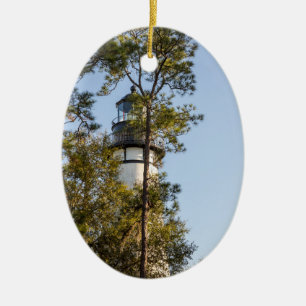 Amelia Island fyr Julgransprydnad Keramik