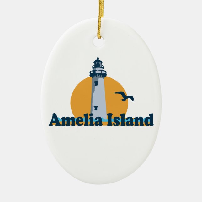 Amelia Island - fyrdesign Julgransprydnad Keramik (Framsidan)