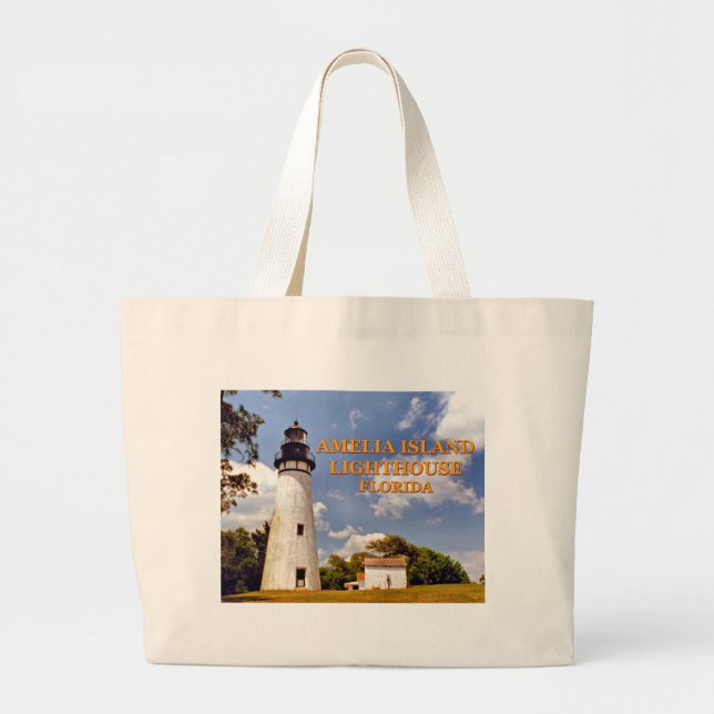 Amelia Island Lighthouse, Florida Jumbo Tote Bag Jumbo Tygkasse (Framsidan)