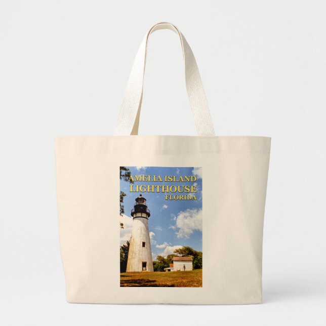 Amelia Island Lighthouse, Florida Jumbo Tote Bag Tygkasse (Framsidan)