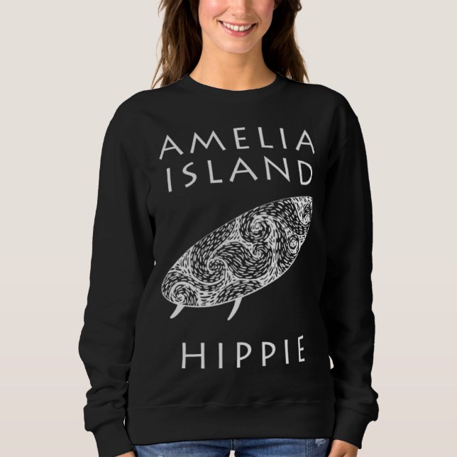 Amelia Island Surf Hippie T Shirt (Framsida)