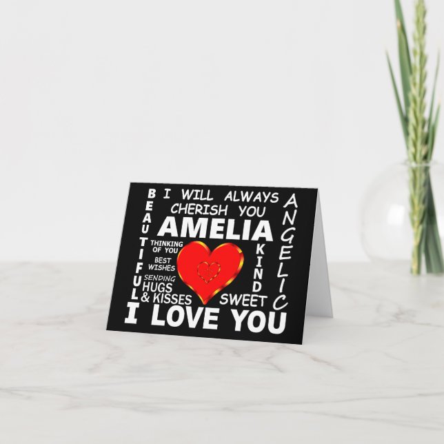 Amelia jag älskar dig kort (Framsida)
