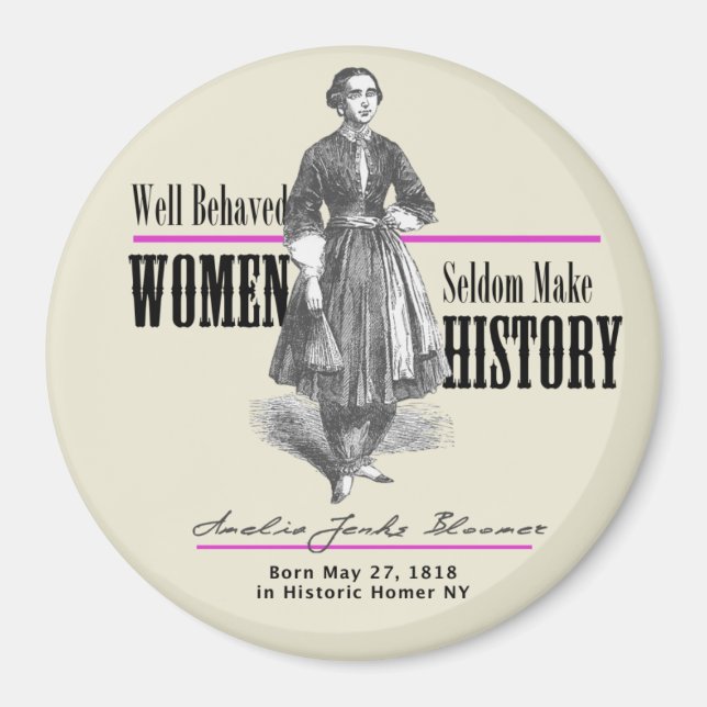 Amelia Jenks Bloomer Magnet (Framsidan)