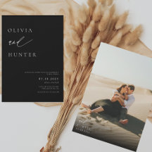 AMELIA Modern Photo Black & White Bröllop