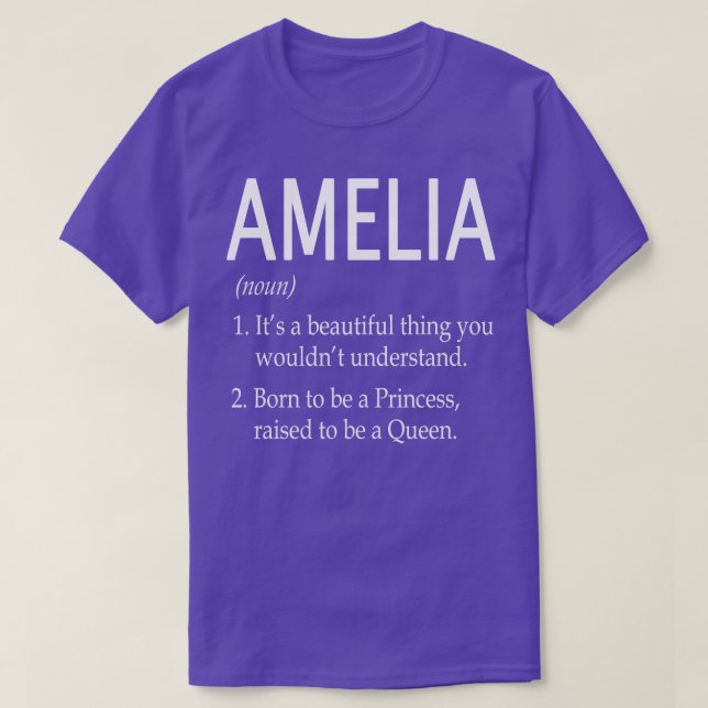 Amelia Namn Gift T Shirt (Design framsida)