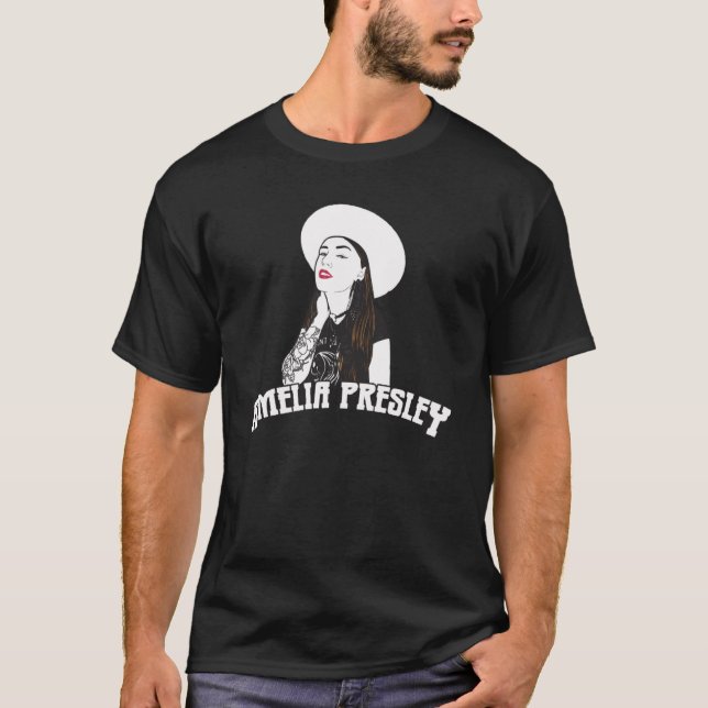 Amelia Presley Tecknad Manar T Shirt (Framsida)