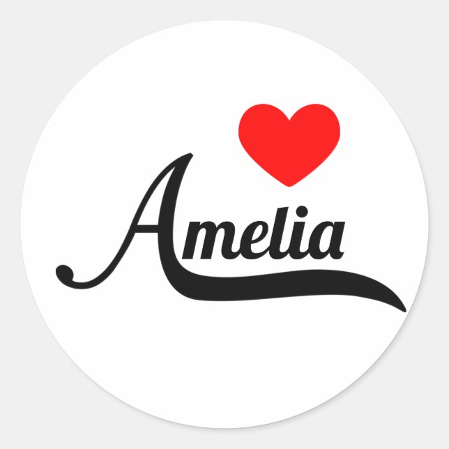 Amelia Runt Klistermärke (Framsida)
