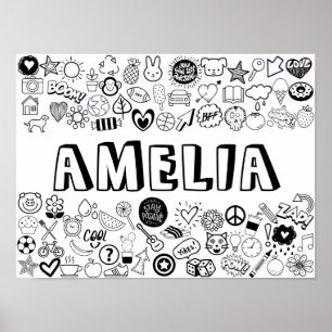 AMELIA:s Färg-it-your-dispositionsdesign Poster