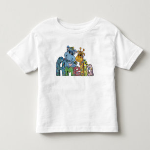 Amelia shirt med Hippo och Giraffe Art T Shirt