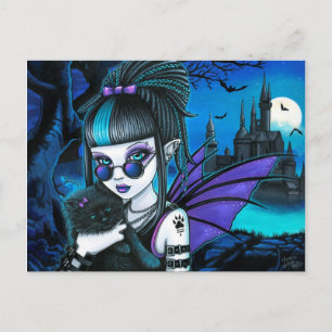 Amelia Vampire Twixt Werekitty Castle vycard Vykort