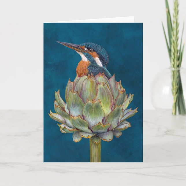 Amelie the Common Kingfisher Card Kort (Framsida)