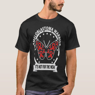 Ameloblastoma Warrior red ribbon butterfly awarene T Shirt