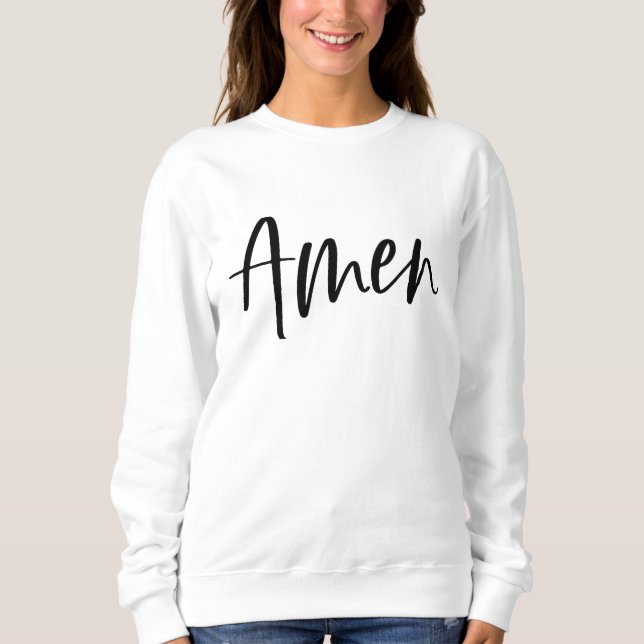 Amen Andlig Dam Comfy Soft Sweatshirt T Shirt (Framsida)