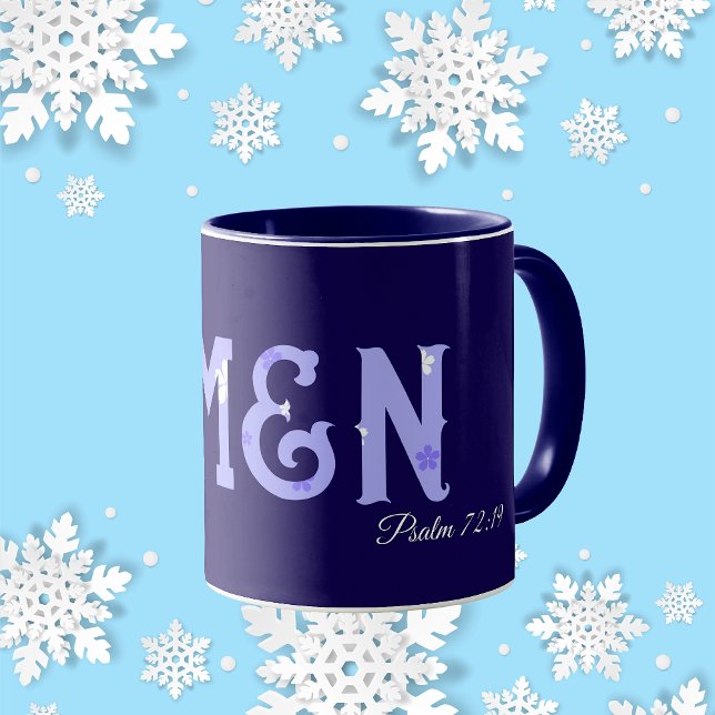 Amen Bibelvers Modern typografi Personlig Mugg (Amen Bible Verse Modern Typography Custom Mug, perfect Christmas gift for family, Christian friends)