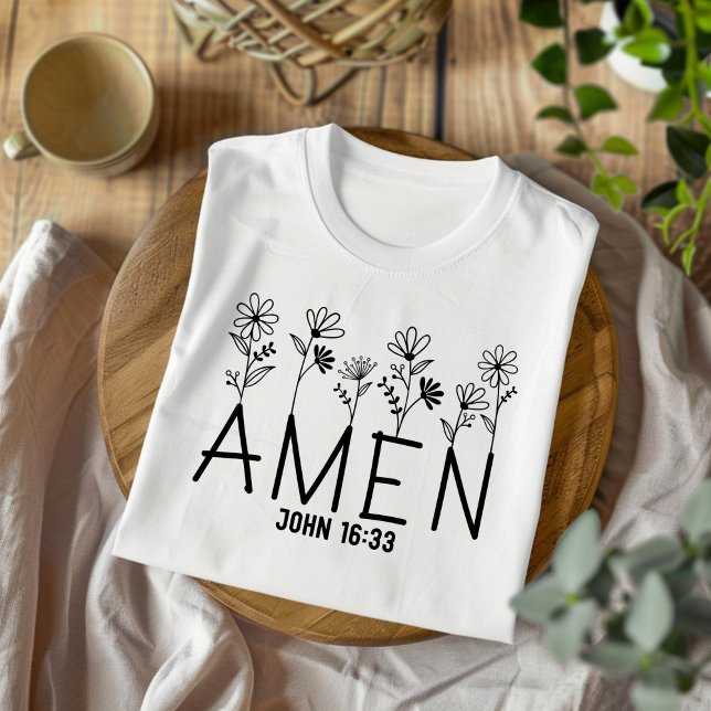 Amen for Women and Children Christian T-Shirt (Skapare uppladdad)