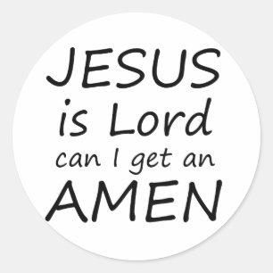 Amen Jesus Stickers Runt Klistermärke