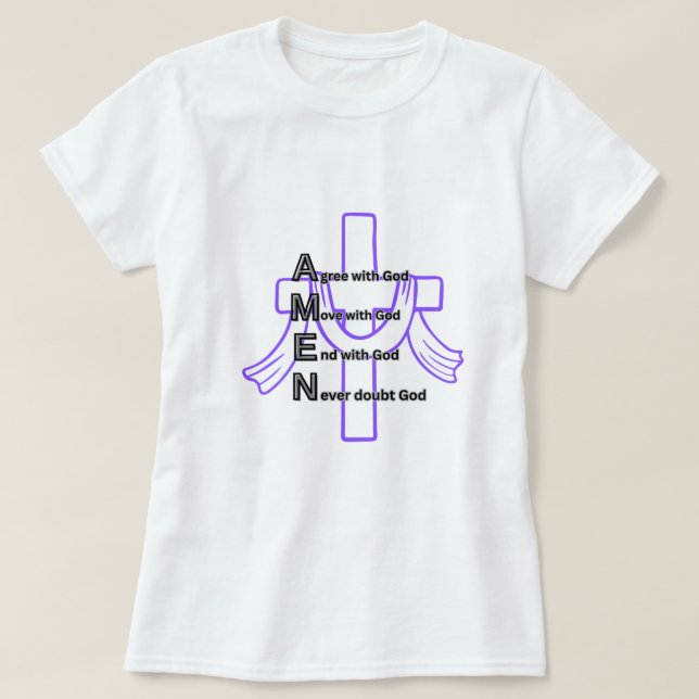 Amen-kors T Shirt (Design framsida)