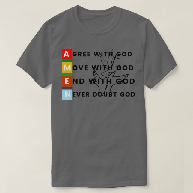 AMEN med Gud T Shirt (Design framsida)