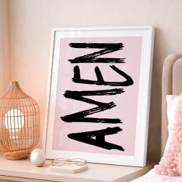 Amen Modern Brush  Poster