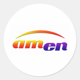amen runt klistermärke