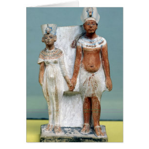 Amenophis IV och Nefertiti Hälsningskort