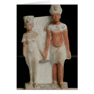 Amenophis IV och Nefertiti Hälsningskort