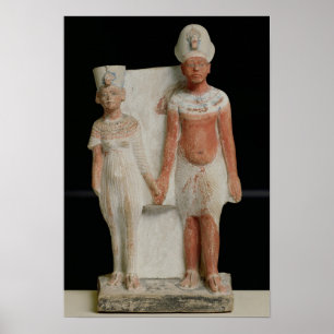 Amenophis IV och Nefertiti Poster