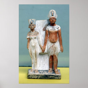Amenophis IV och Nefertiti Poster