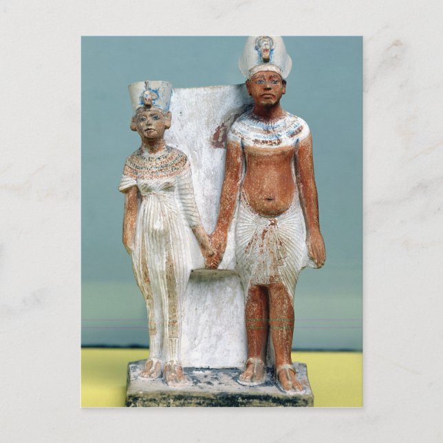 Amenophis IV och Nefertiti Vykort (Framsida)