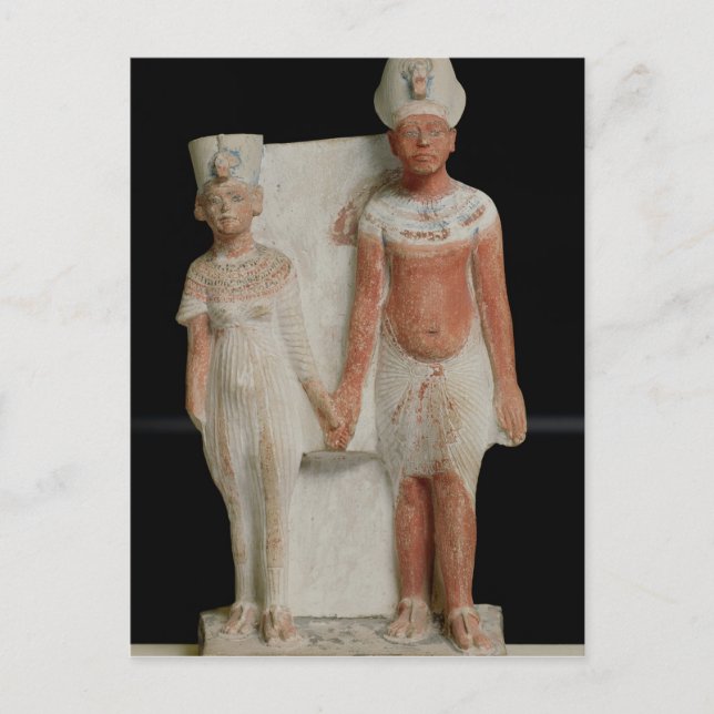 Amenophis IV och Nefertiti Vykort (Framsida)
