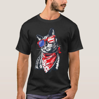Ameowica Katt Kittens Bär Solglasögon Amerikansk F T Shirt