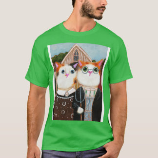 Ameowican Gothic T Shirt