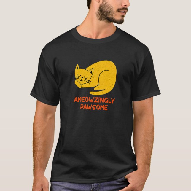 Ameowment Fantastisk Cat Pun Motivational Quote Ca T Shirt (Framsida)