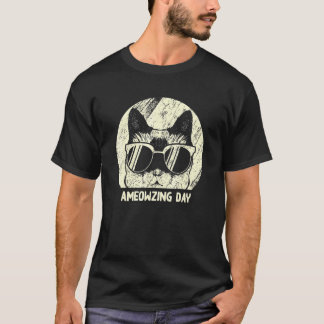 Ameowzing Dag Katt Positivitet Liten Katt Positiv  T Shirt