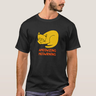 Ameowzing Meowrning Kattmamma Vacker Kattpappa Söt T Shirt