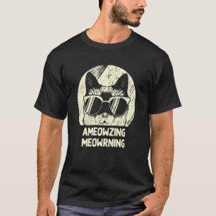 Ameowzing Meowrning Kattmamma Vacker Kattpappa Söt T Shirt