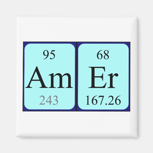 Amer Periodisk magnet bord namn (Framsidan)
