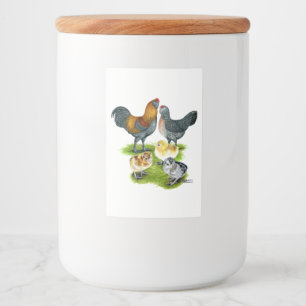 Ameraucana Kycklingfamilj Mat Etikett