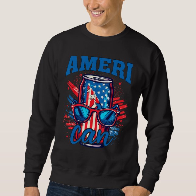 Ameri can  4th of july Sublimation 4 Lång Ärmad Tröja (Framsida)