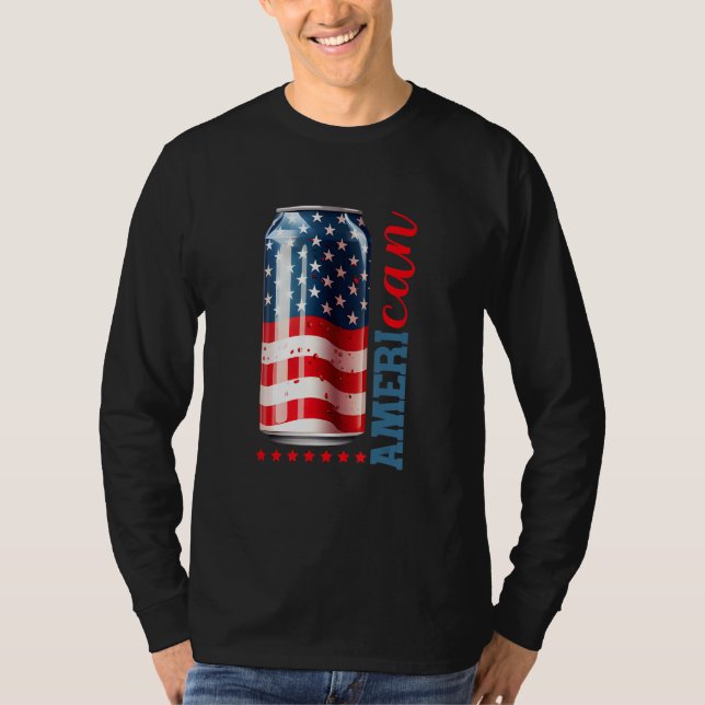 Ameri can  4th of july Sublimation 6 T Shirt (Framsida)