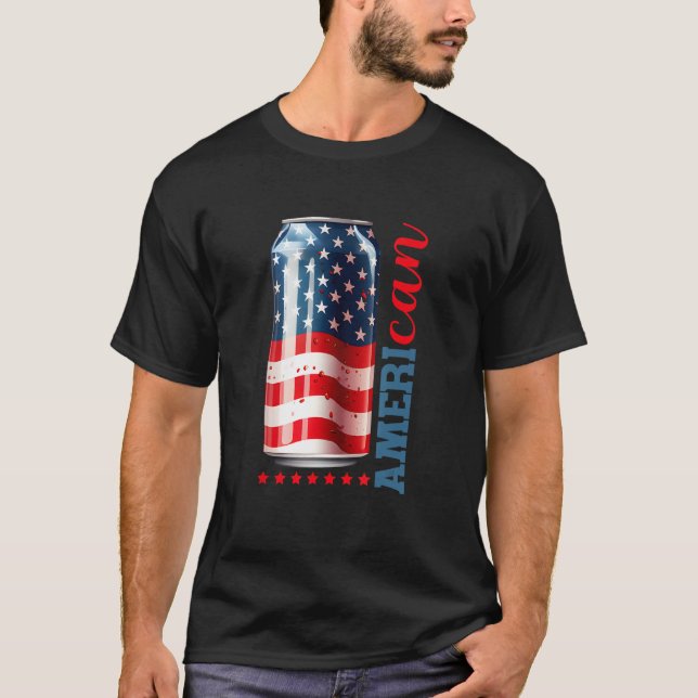Ameri can  4th of july Sublimation 6 T Shirt (Framsida)