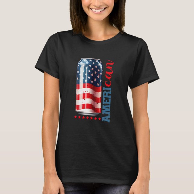 Ameri can  4th of july Sublimation 6 T Shirt (Framsida)