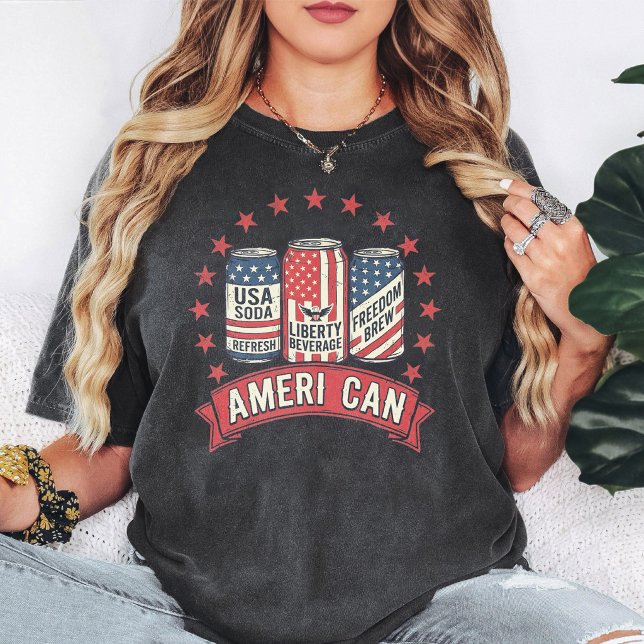 Ameri Can Retro Usa Läsk Freedom Brew T Shirt (Skapare uppladdad)