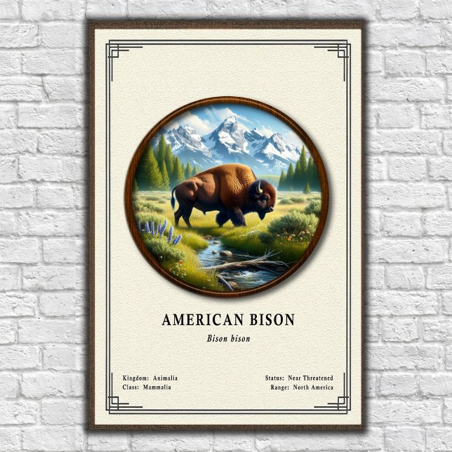 Ameriabison Zoologiserie Poster (Skapare uppladdad)