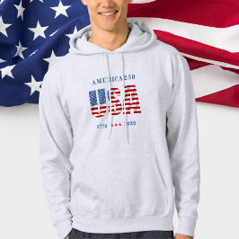 AMERICA250 1776-2026 Firande Herrar Hoodie