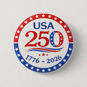 America 250 1776 2026 Patriotisk USA-knapp Knapp