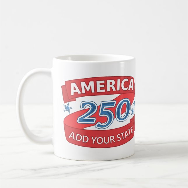 America 250 Add State Independence Anniversary Kaffemugg (Vänster)