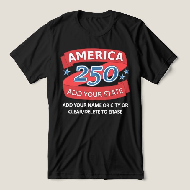 America 250 Add State Patriotic Apparel For Dark T Shirt (Design Framsida)